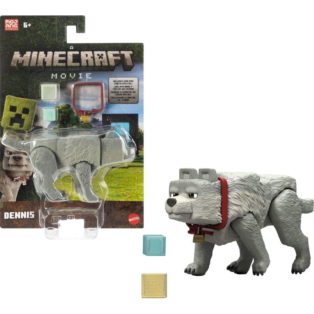 Boneco Dennis Lobo Minecraft O Filme Figura Mattel - JFR44
