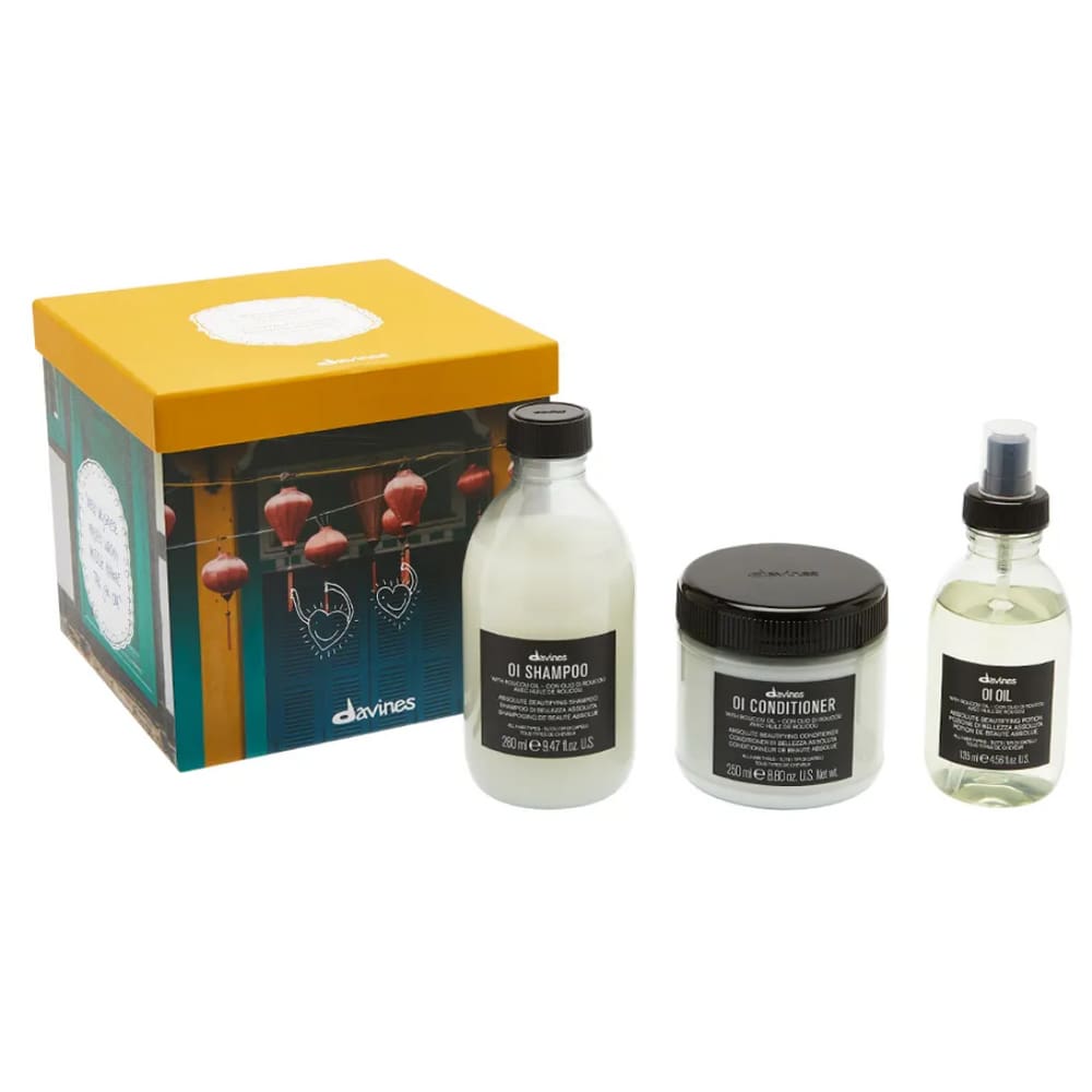 Kit Davines Essential Haircare Oi - Shampoo 280ml e Condicionador 250ml e Oi Oil 135ml