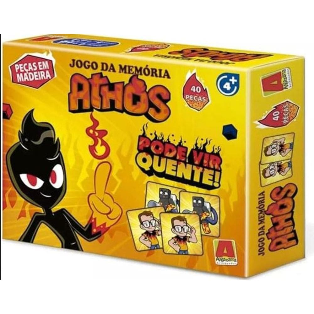 Jogo Memoria Madeira 40 Pecas Athos - Algazarra