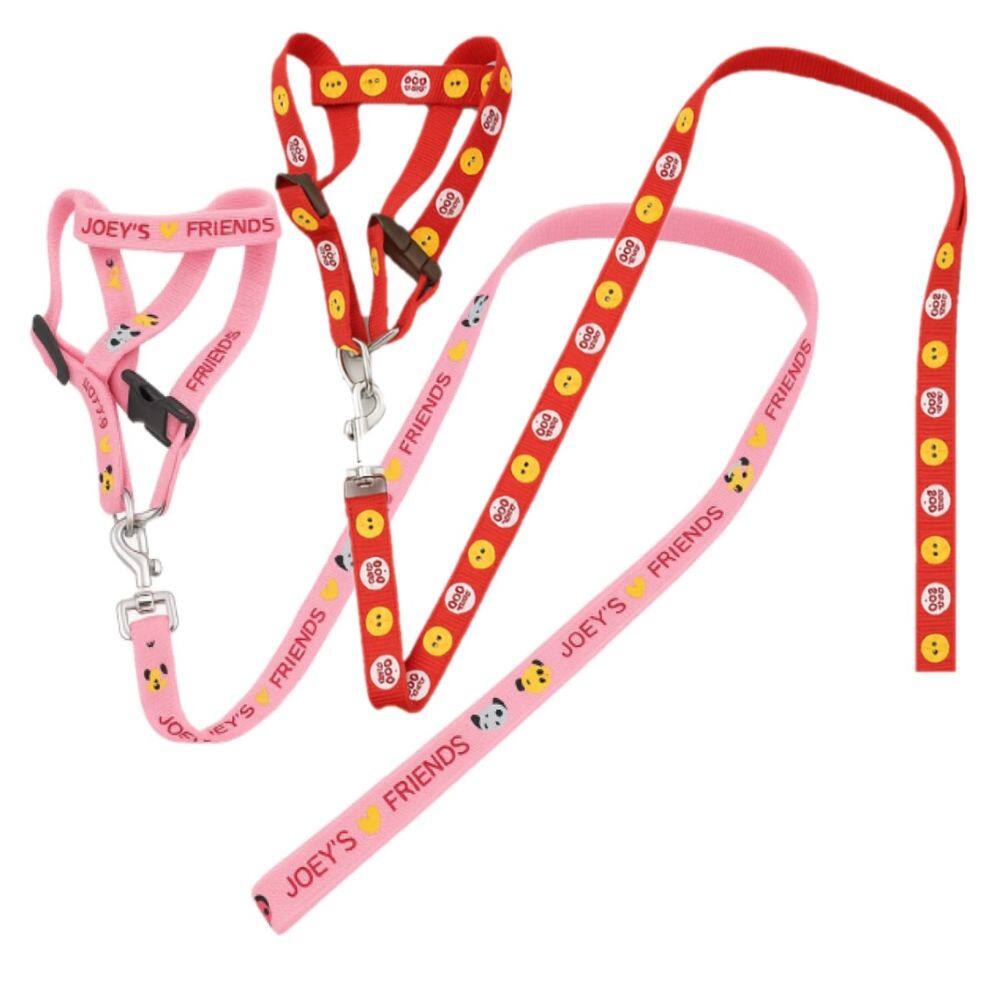 Conjunto 112cm Pet Peitoral com Guia Fofinha Ajustável