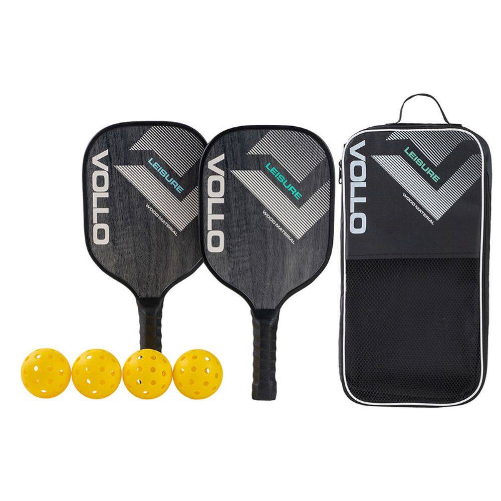 Kit Jogo Pickleball Vollo 2 Raquetes 4 Bolas Lazer