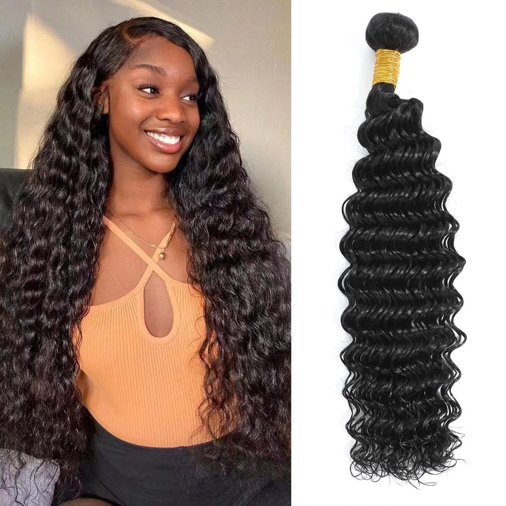 Pacotes de cabelo Saluna Deep Wave 30cm 12A Brazilian Remy Curly