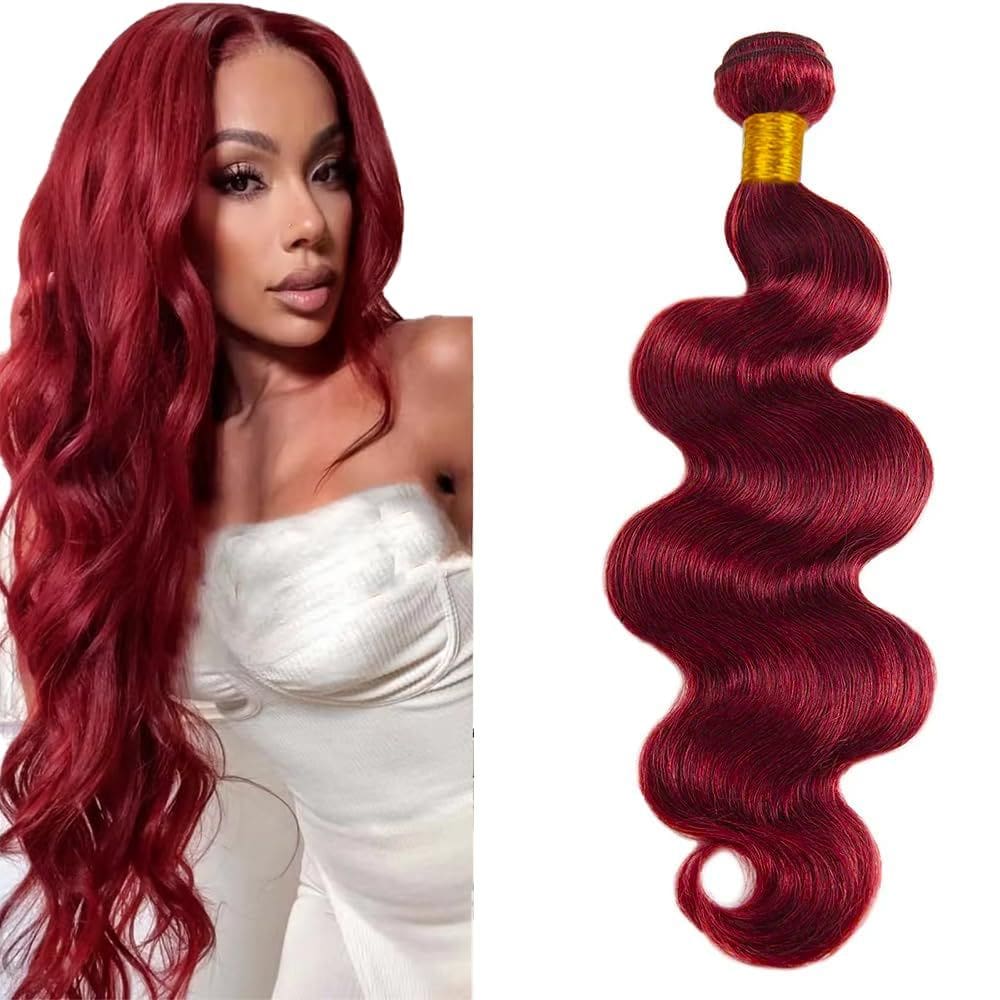 Pacotes de cabelo LadrxADR Burgundy 99J Body Wave 60 cm 100g x1