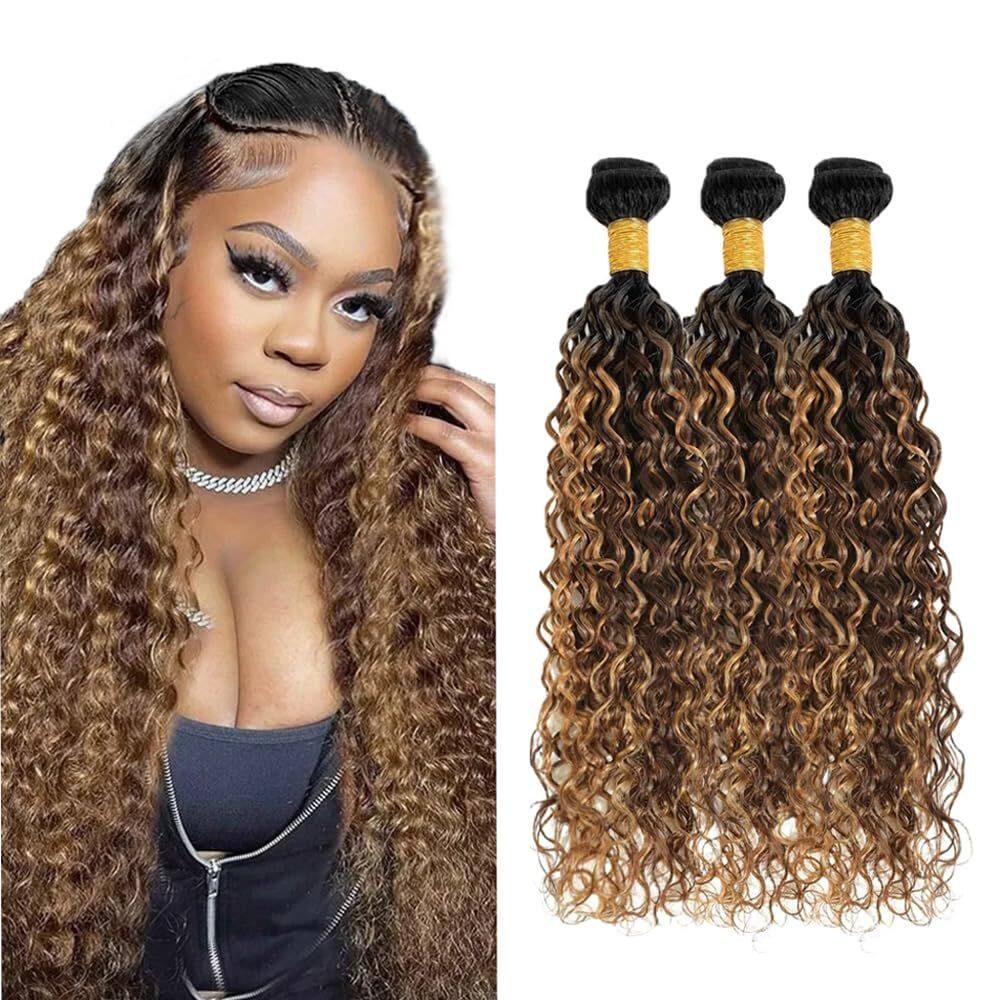 Pacotes de cabelo LadrxADR P4/27 Ombre Highlight Water Wave