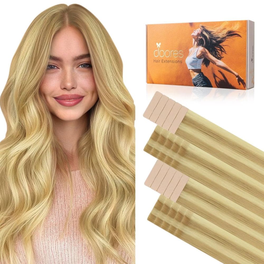 Extensões de cabelo DOORES Invisi Edge Tape-in 14" 50g 20 unidades