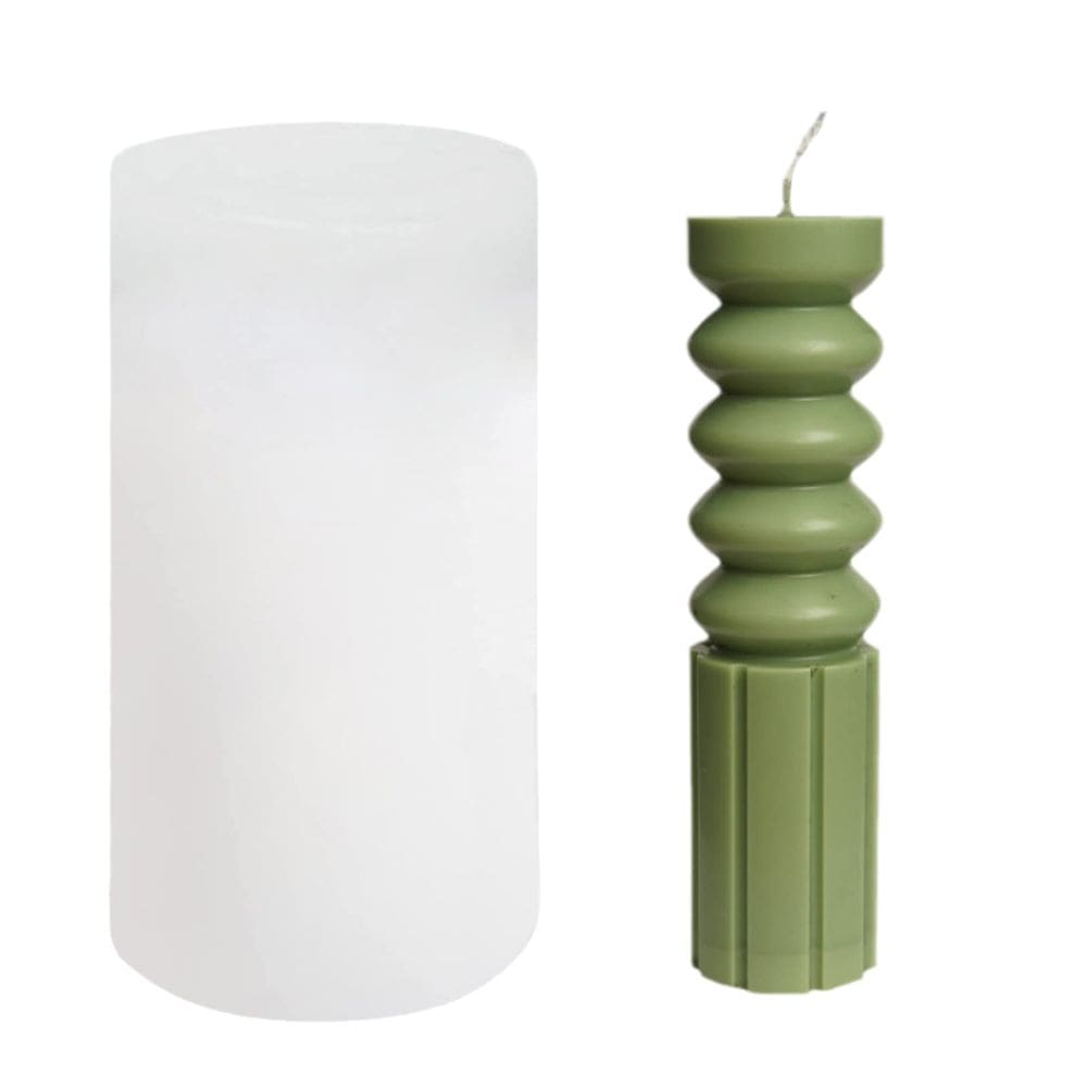 Molde de silicone TOPYS Listred Pillar Aesthetic para fabricação de velas