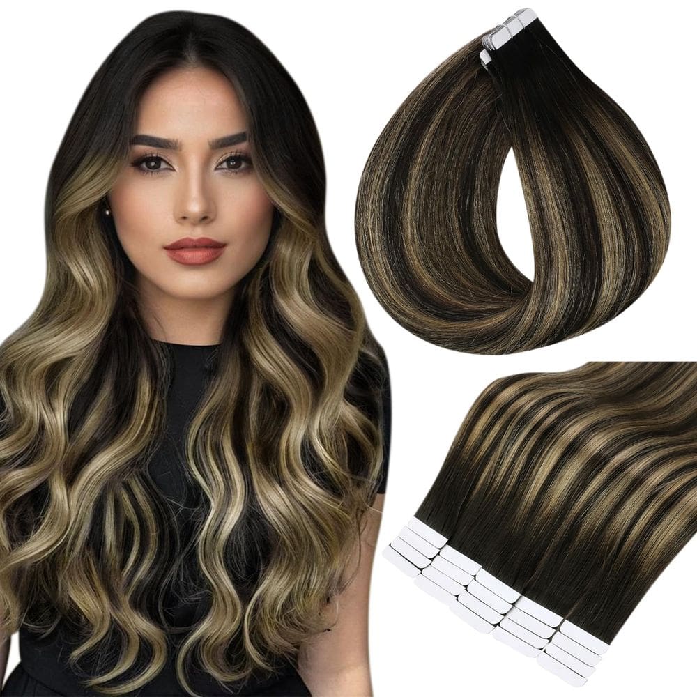 Fita adesiva em extensões de cabelo Full Shine 40cm Cabelo humano 50g