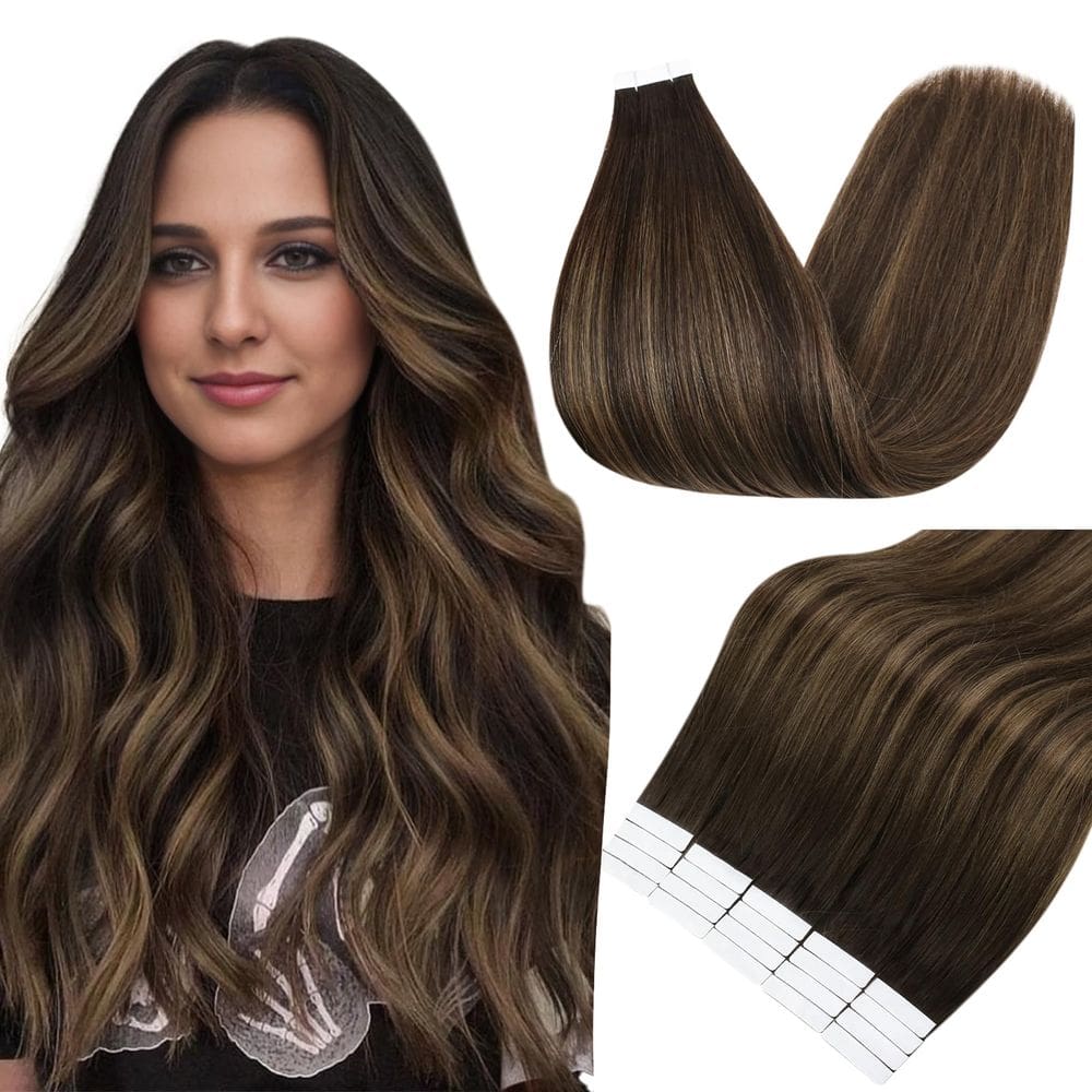 Extensões de cabelo Full Shine Tape em Ombre 2/8/2 56cm 50g