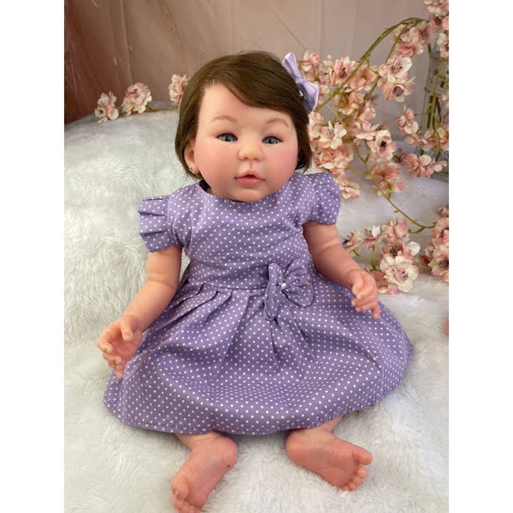 Bebê Reborn Menina Corpo Vinil Silicone Para Banho + Enxoval