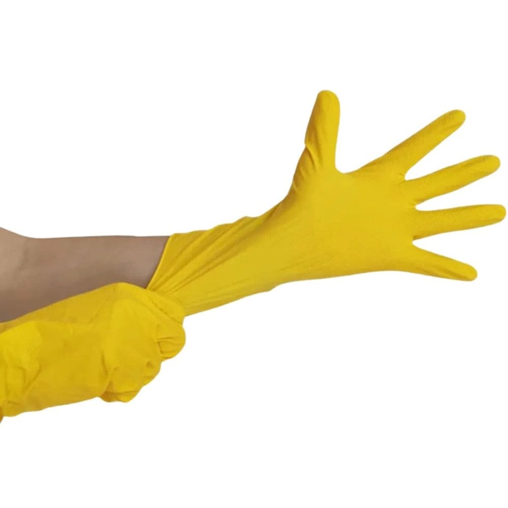 Luva de Látex Amarela Multiuso MBLife Medix CA 46977