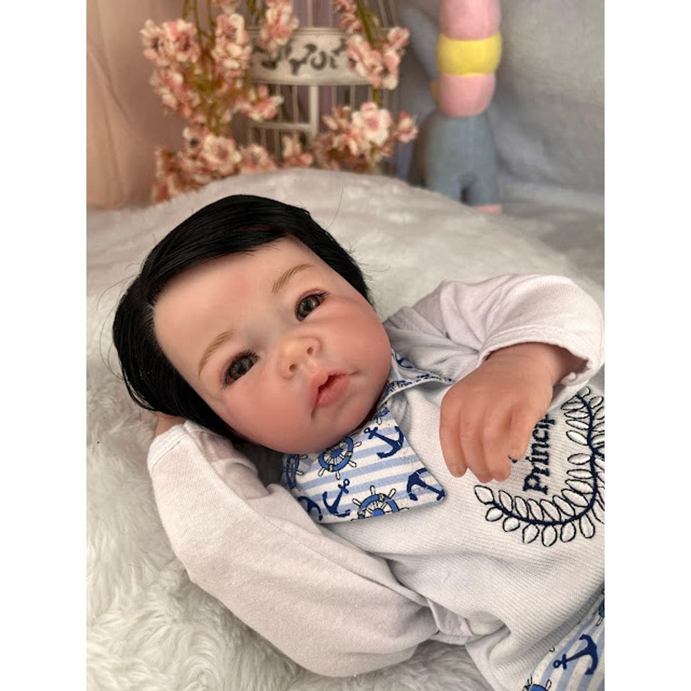 Bebê Reborn Menino Realista Corpo de Pano Macio Com Enxoval