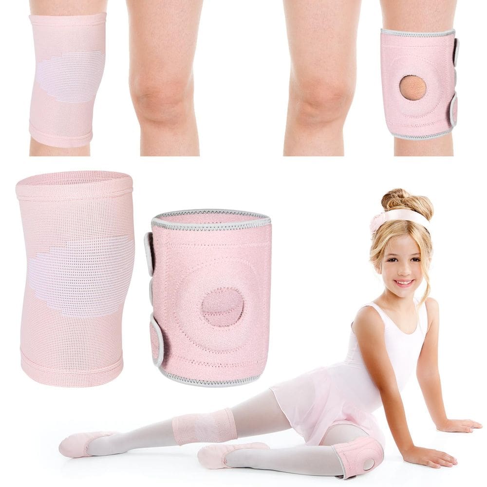 Joelheira infantil Relaxgiant Youth Compression Manga Rosa