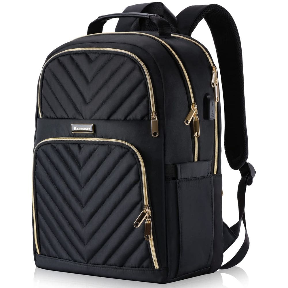 Mochila Kuosdaz Travel Laptop 15,6&quot; para meninas adolescentes preta