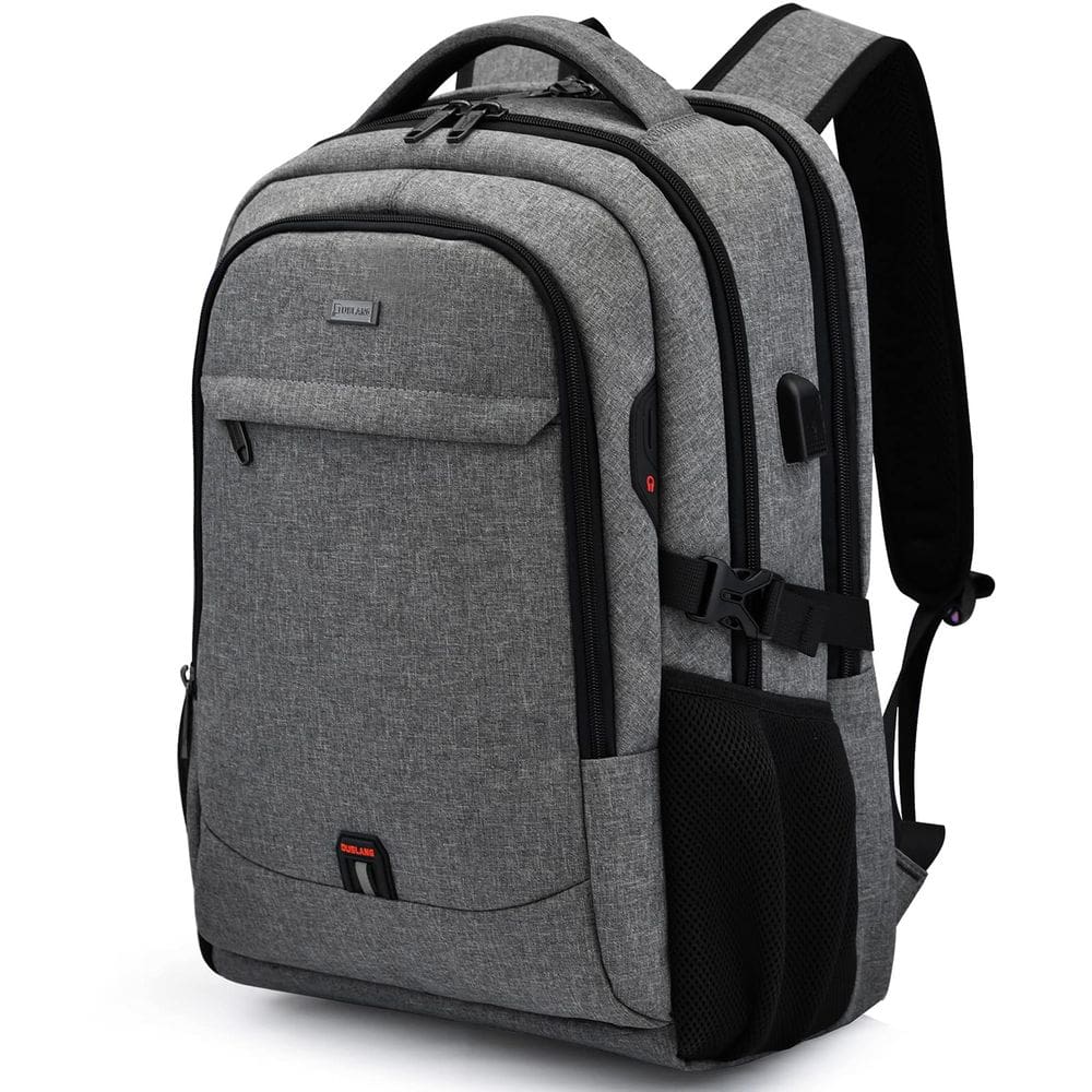 Mochila DUSLANG Travel Laptop 17" resistente à água cinza claro