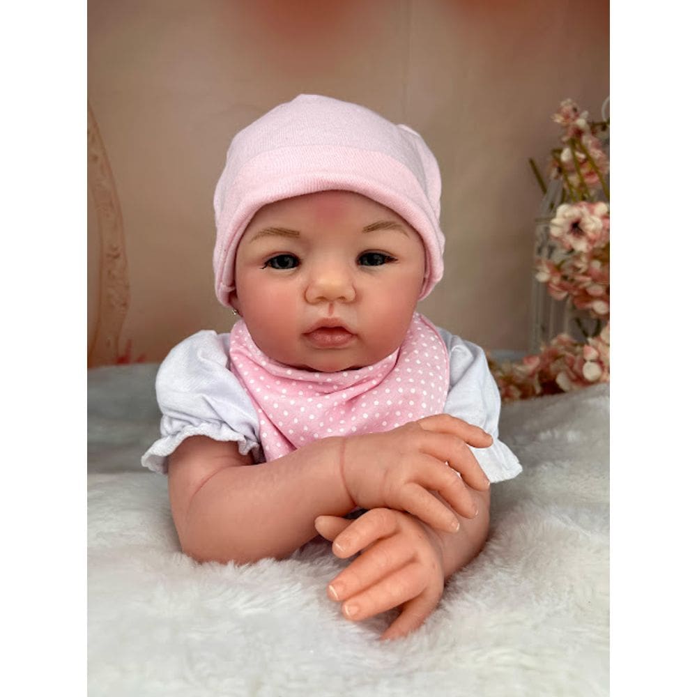 Bebê Reborn Menina Realista Corpo de Silicone Macio Enxoval