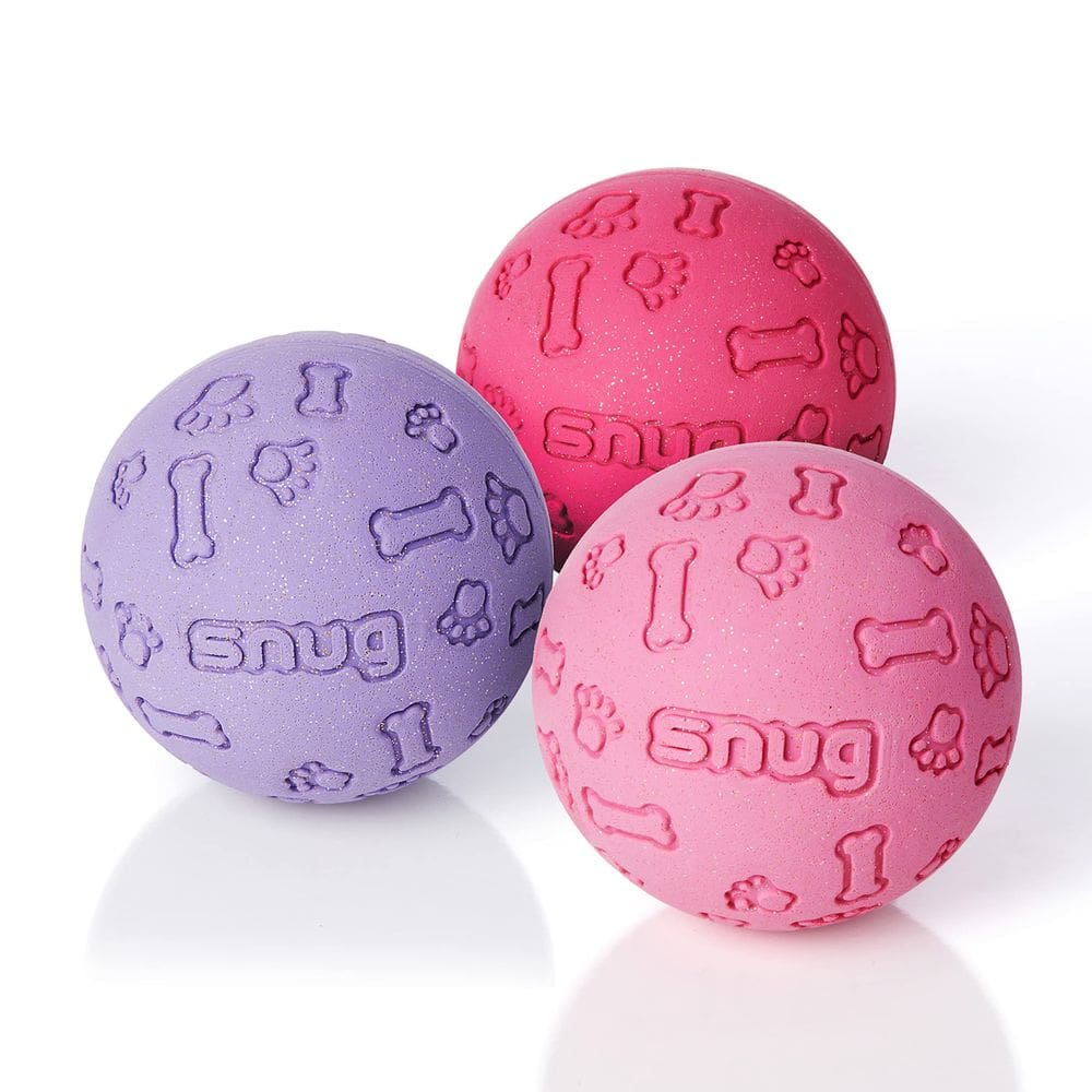 Bolas de borracha para cães, tamanho confortável de bola de tênis para cães pequenos e médios (pacote com 3)
