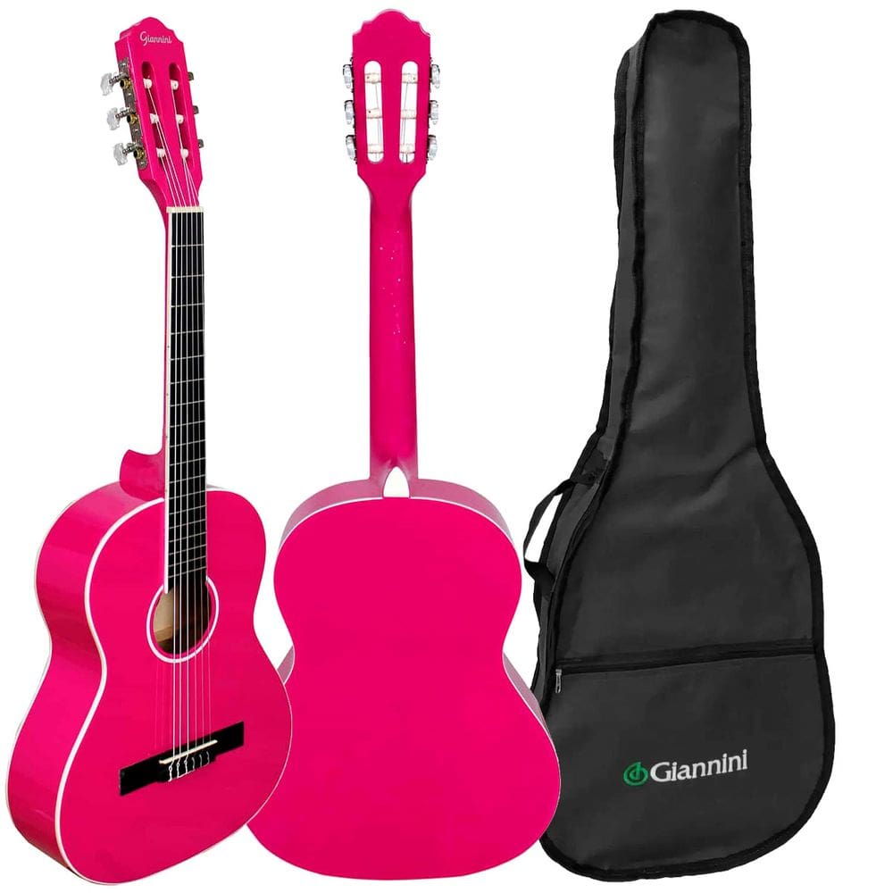 Violão Acústico Giannini Start 3/4 N-6 Pink Glossy Pkg C/ Capa