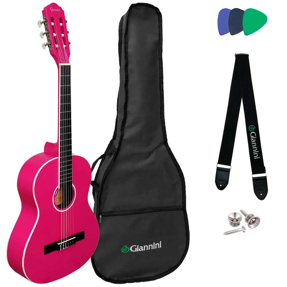 Violão Giannini Start Acústico 3/4 N-6 Pink Satin Pks C/ Capa