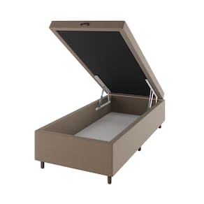 Base Box Bau Solteiro Cairo (43x88x188cm) Tabaco - Casa Giulia