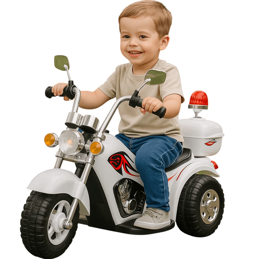Moto Elétrica Bang ToysInfantil Chopper Guardian X Branca  6V