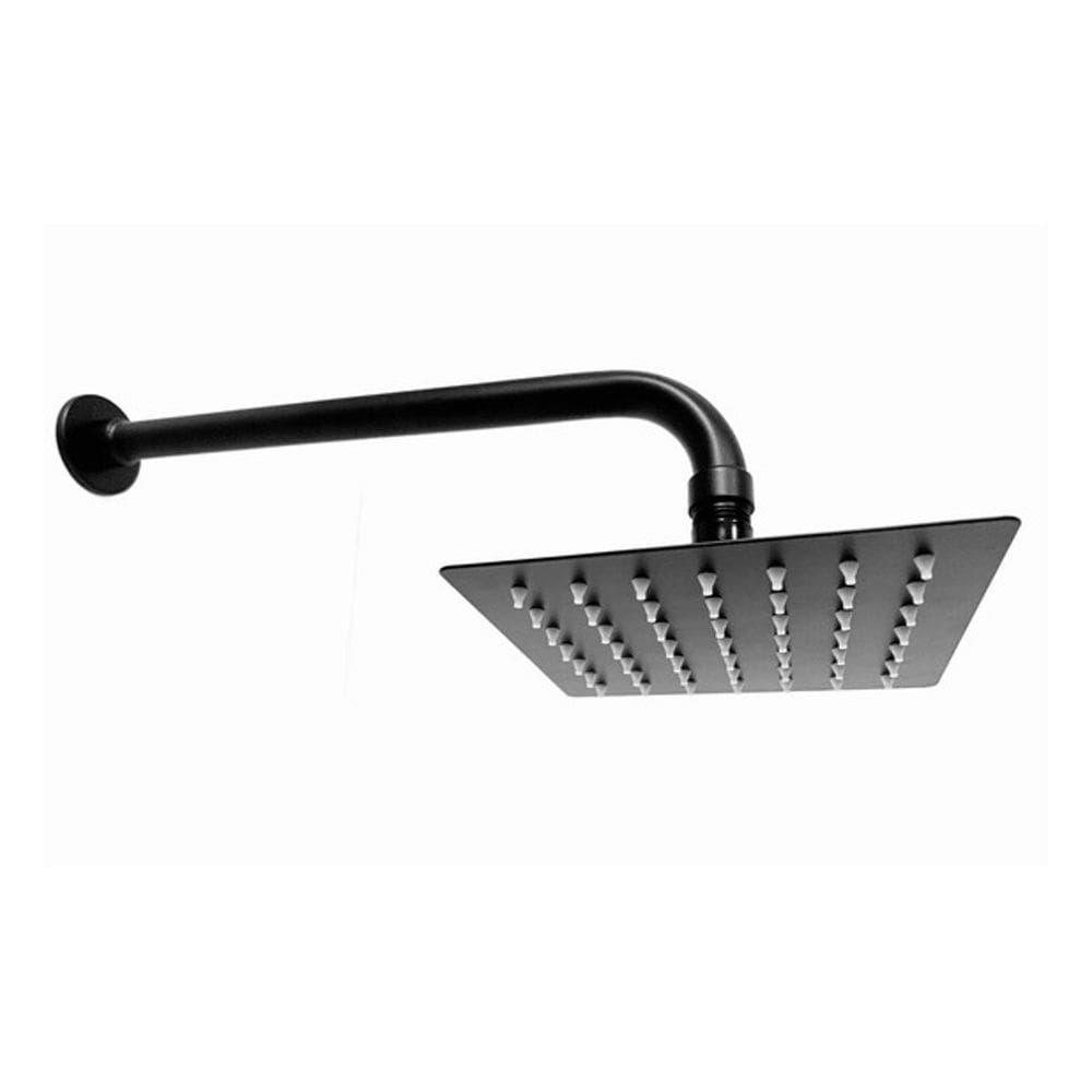 Chuveiro Ducha Solar Gás Fria Externa Piscina Quinta Slim Quadrado 15x15 Preta