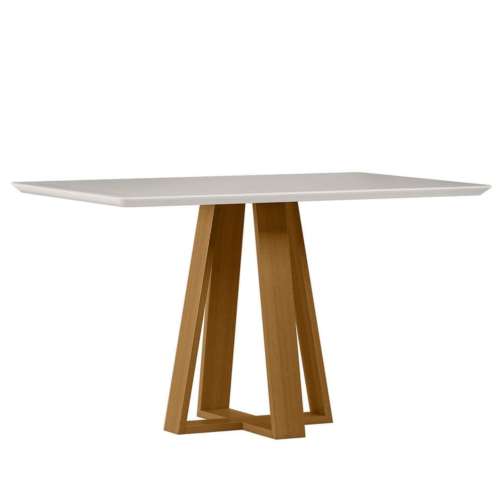 FORA DE LINHA Mesa Jantar Retangular 135x90x80 Com Vidro 3mm Bella Sem Cadeiras - ÉdeCasaMóveis