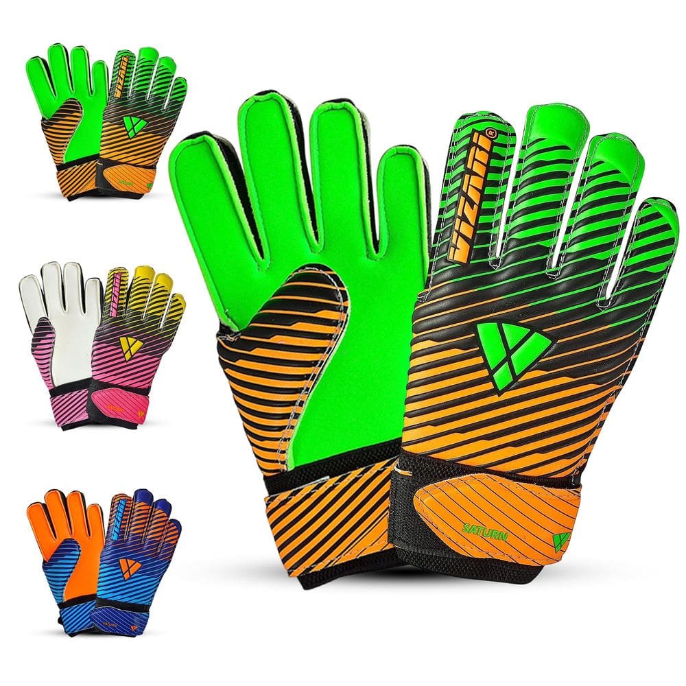 Luvas de goleiro de futebol Vizari Saturn F.P. Verde/Laranja Sz 4