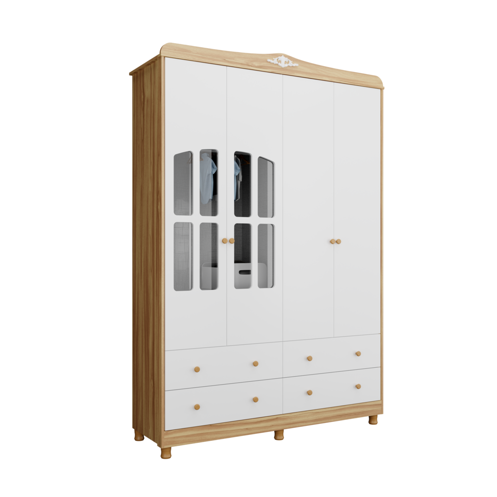 Guarda Roupa Infantil Elô 4 Portas - Moveis Peroba