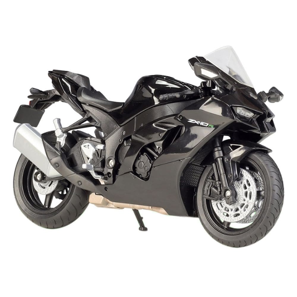 Motocicleta modelo 2021 Ninja ZX-10R em metal fundido em escala 1/12