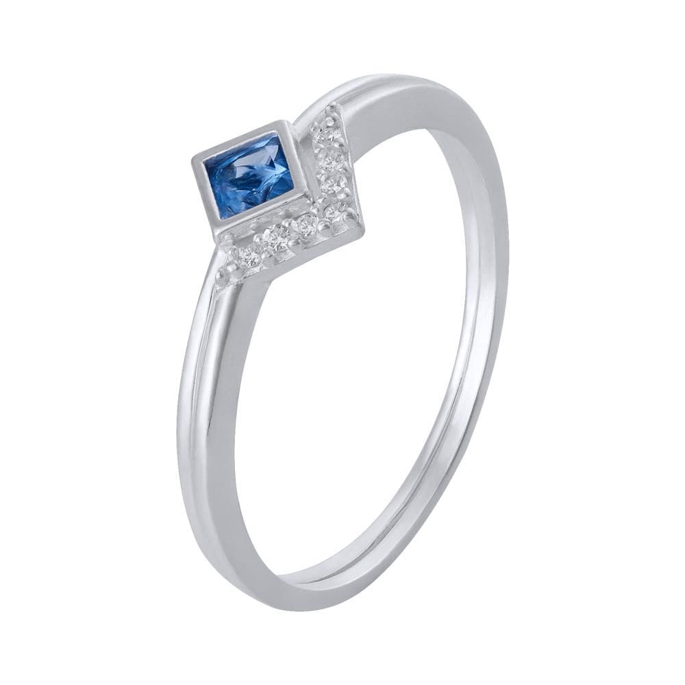 Anel de Prata Fascínio Zircônia Sky e Brancas