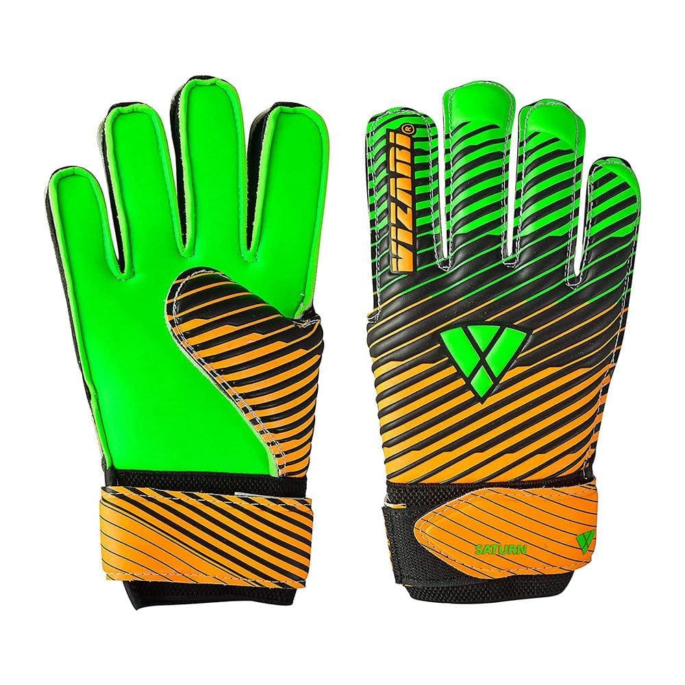 Luvas de goleiro de futebol Vizari Saturn F.P. Verde/Laranja Sz 10