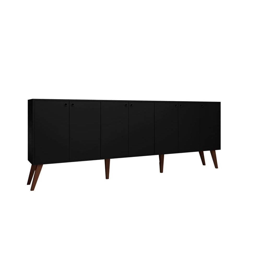 Balcao Aparador Retro Nicaragua Preto Brienza Movelaria