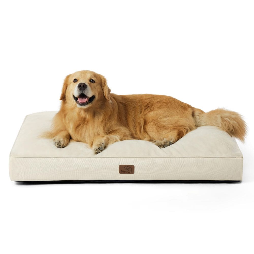 Cama de cachorro Bedsure impermeável para cães extra grandes Ivory XL