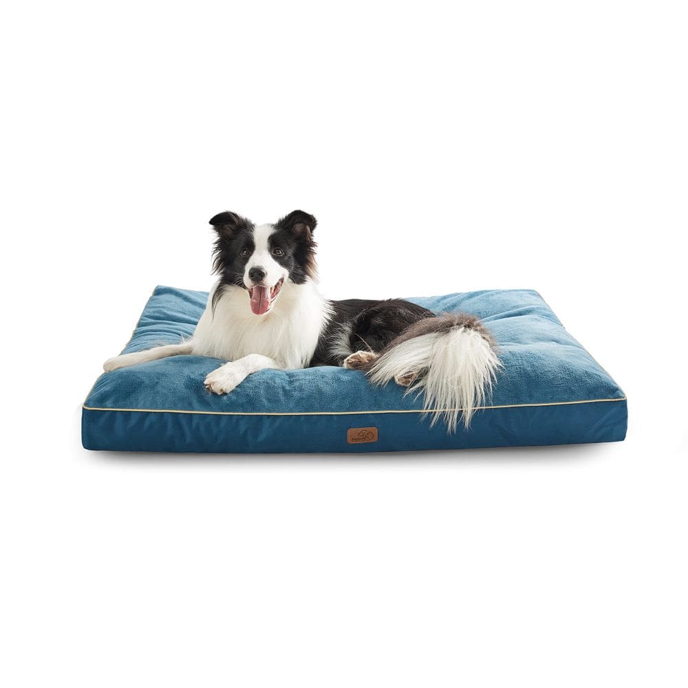 Cama de cachorro Bedsure impermeável para cães extra grandes, azul