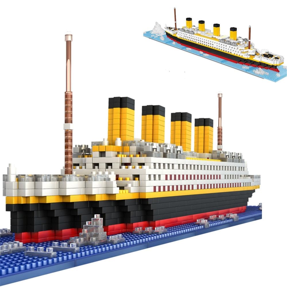 Conjunto de blocos de construção Jameg Titanic Micro Mini 1860 unidades 3D