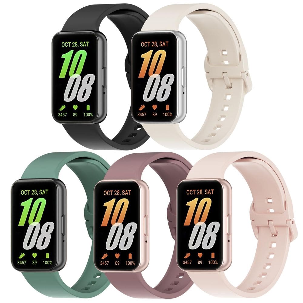 Pacote de 5 pulseiras de silicone compatível com Samsung Galaxy Fit 3