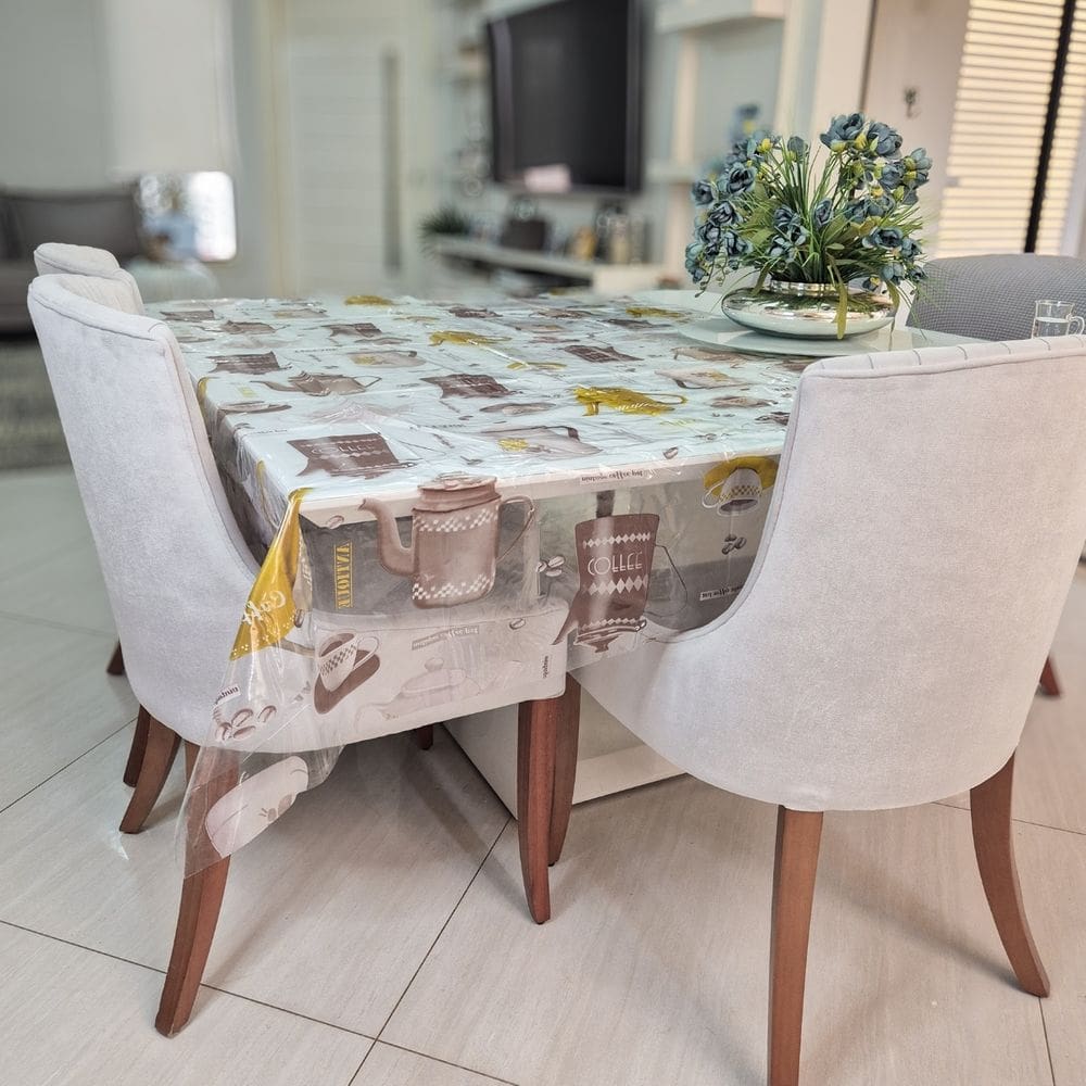 Toalha de Mesa Plástico pvc Transparente 1,00m X 1,40m Md10