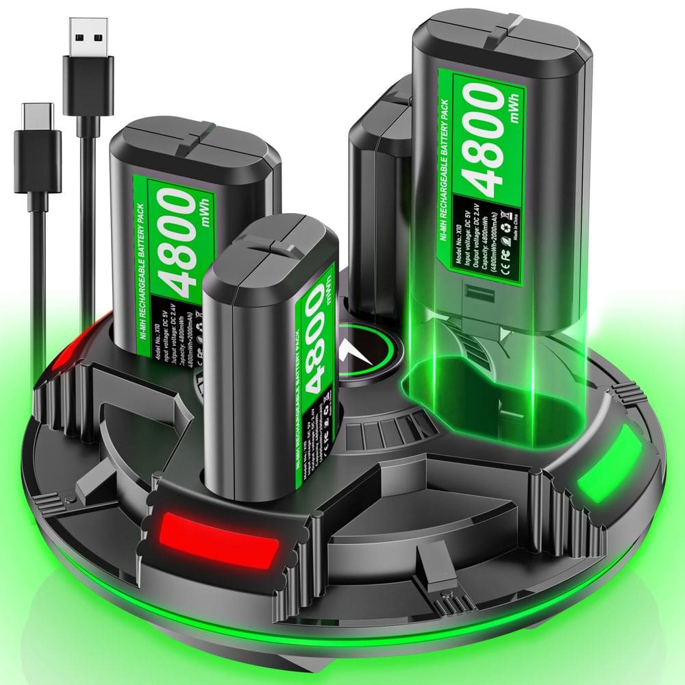 Pacote de bateria recarregável RJAD para controle Xbox (pacote com 4)