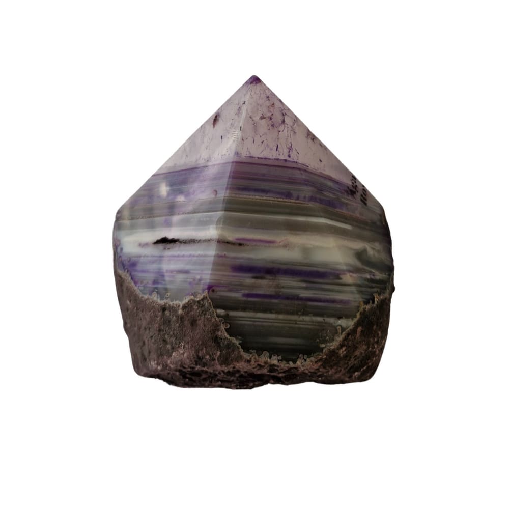 Pedra Natural Ponta Geradora Energia Ágata Roxa 1,6 a 1,7 Kg