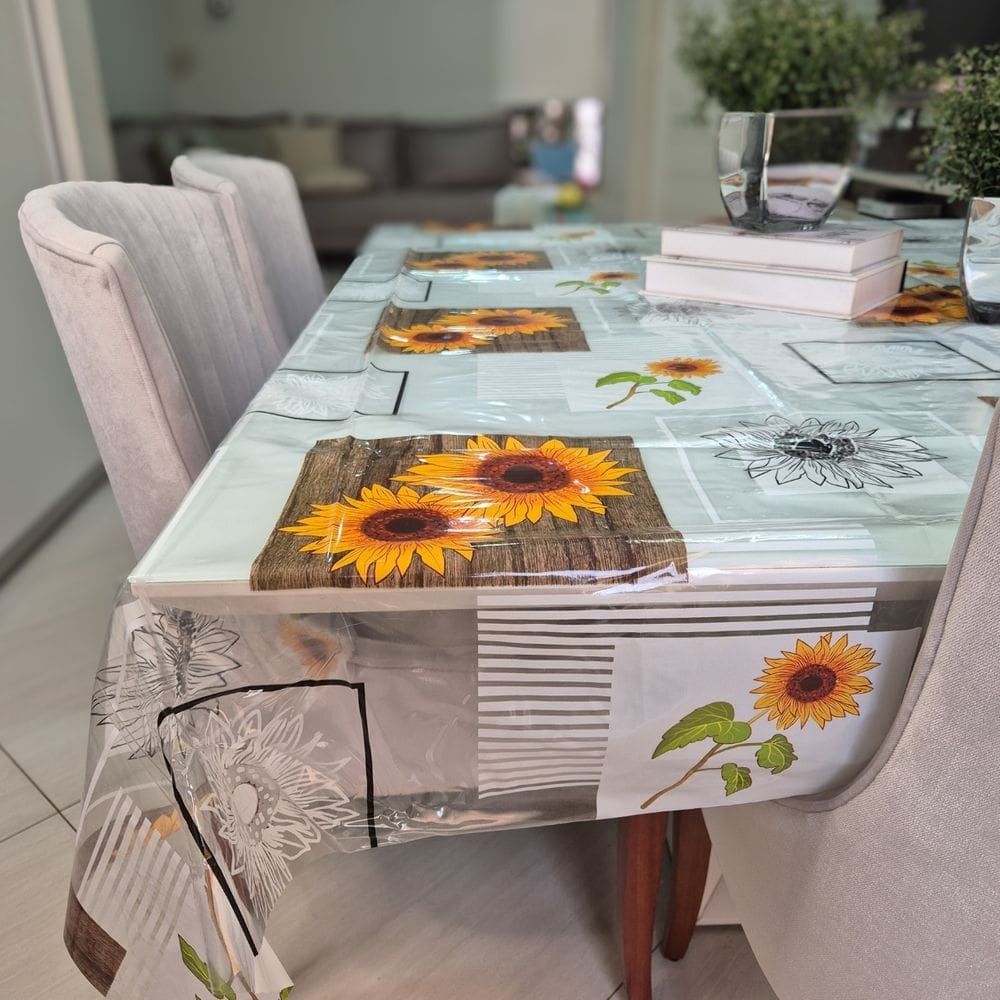 Toalha de Mesa Plástico pvc Transparente 1,00m X 1,40m Md05