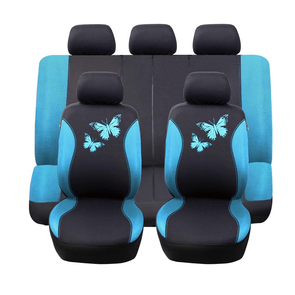 Capas de assento de carro Flying Banner Butterfly Fashion Mint Blue