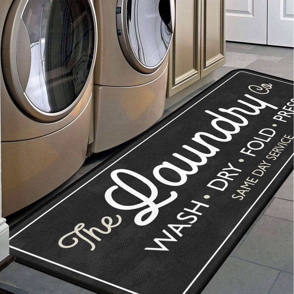Tapete de chão EYECY Lavanderia Impermeável Antiderrapante 72x60cm