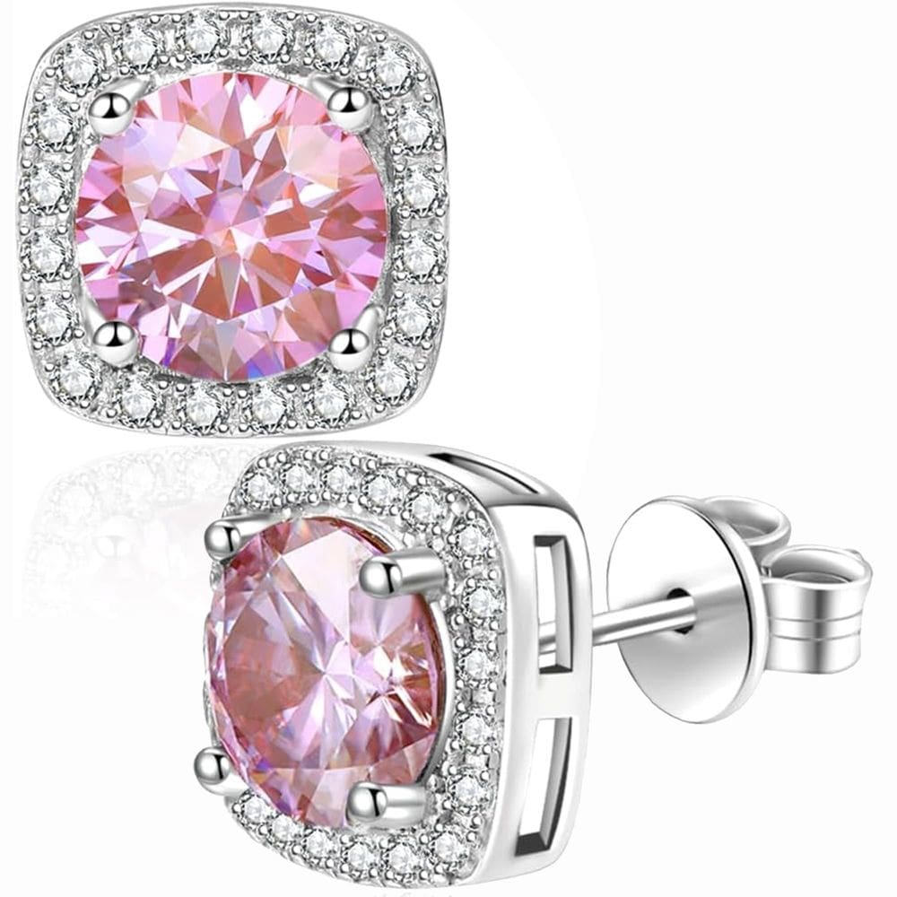 Brincos QUEENOU Moissanite 1CT* 2 em prata 925 em ouro 18K