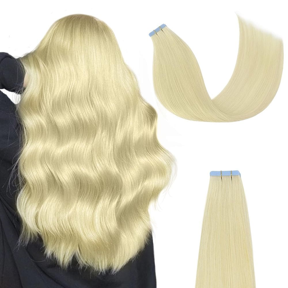 Extensões de cabelo AGMITY Tape em cabelo humano 100% real 56cm