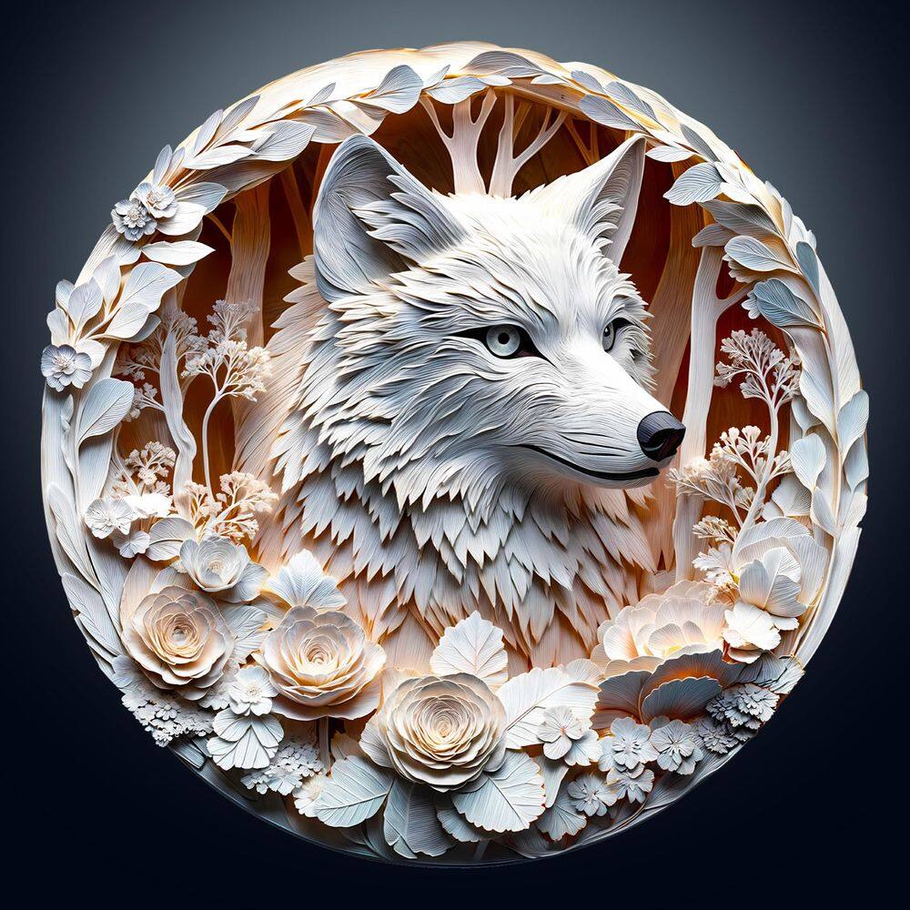 Quebra-cabeça de madeira Pijesaksa White Wolf 300 peças para adultos