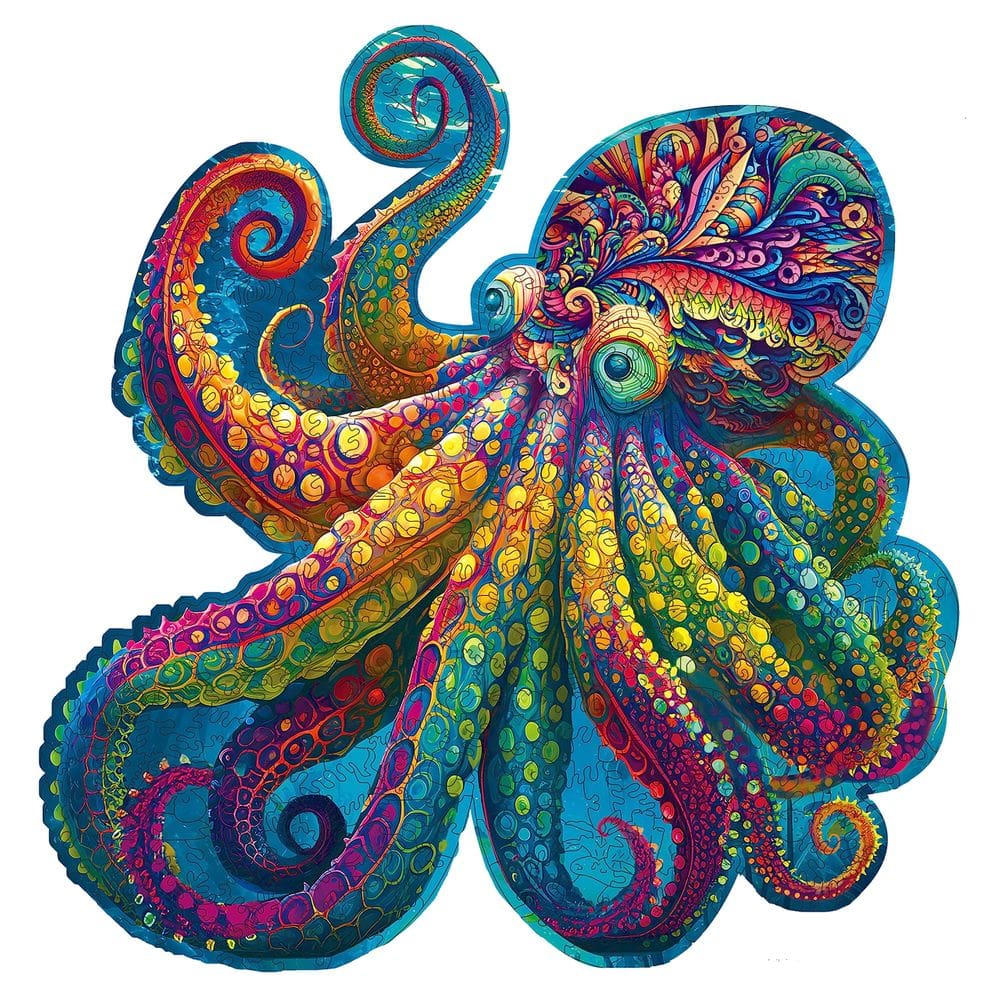 Quebra-cabeça de madeira Mys Aurora Agate Octopus 300 peças