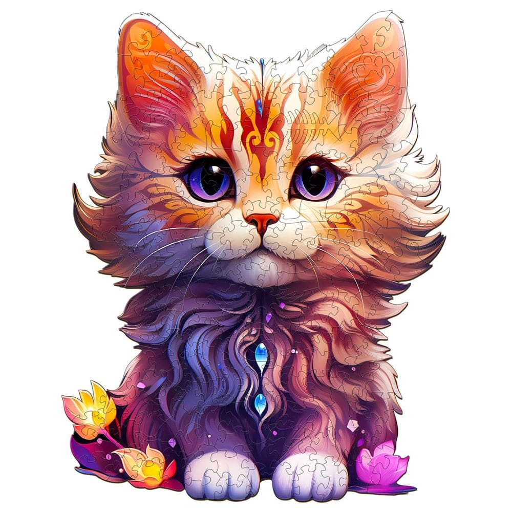 Quebra-cabeça de madeira Pijesaksa Advanced Cute Cat 260 peças