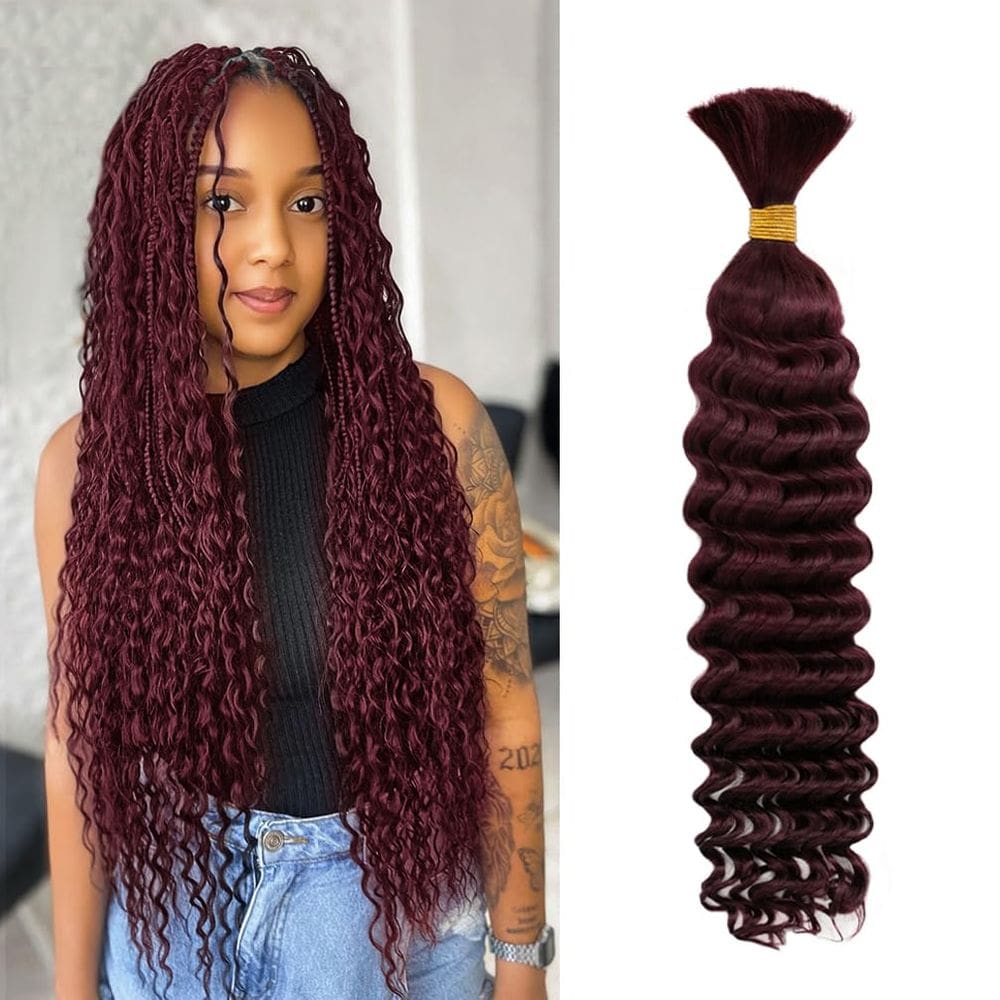 Braiding Hair Maxknow Deep Wave 20in 50g 10A Brazilian Virgin