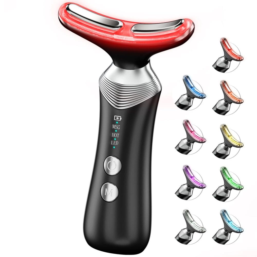 Massageador facial Dopsikn 9 em 1 para terapia de luz vermelha para rosto e pescoço