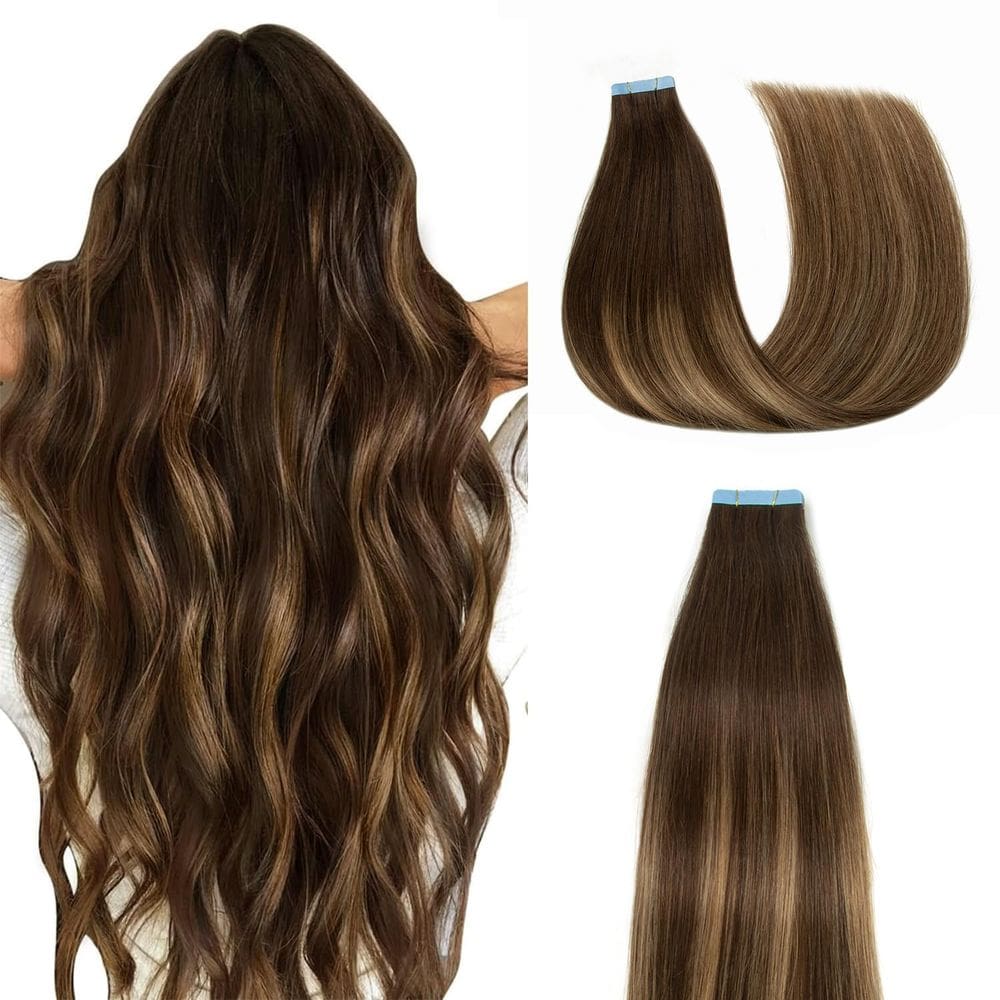 Fita AGMITY para extensões de cabelo em cabelo humano 100% real de 55 cm